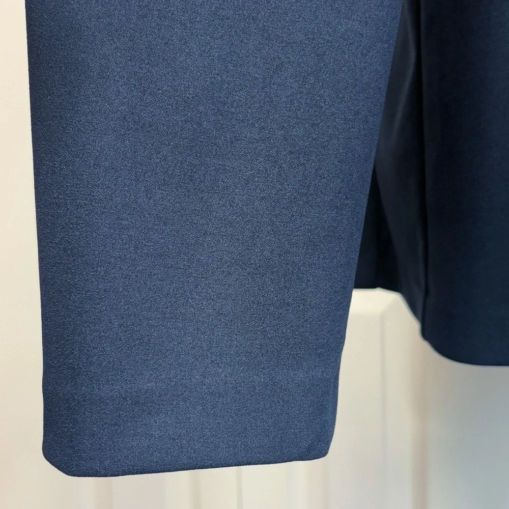 Lane Bryant Navy Blue Long Sleeve Pleated Peplum Waist Zip Jacket 20 - Picture 10 of 16